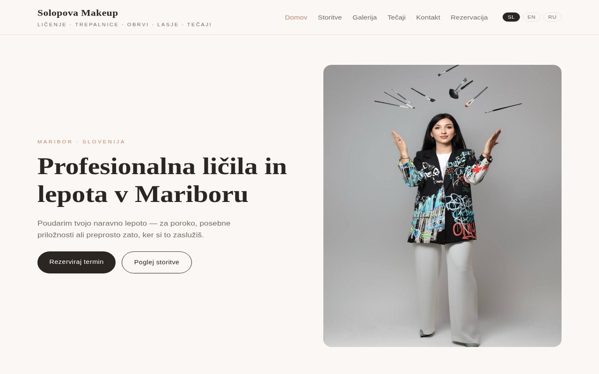 Solopova Makeup — vizažistka v Mariboru